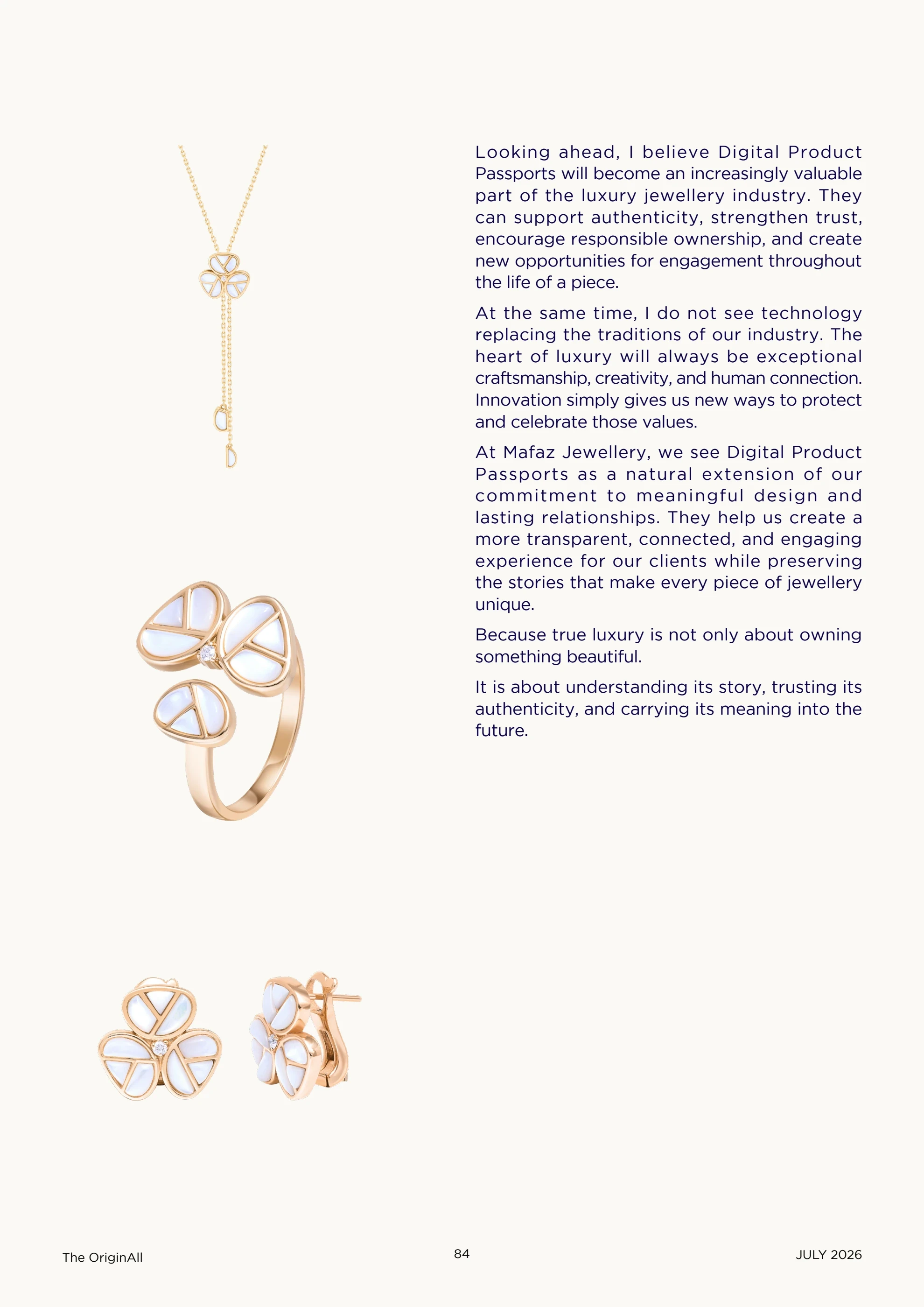 Mafaz Jewellery six-page feature in The OriginAll — page 84